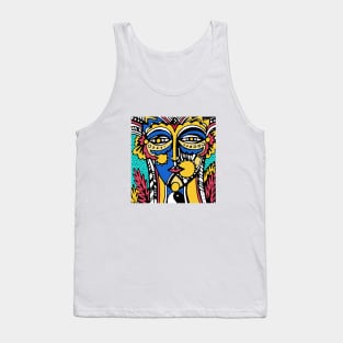 colorful face Tank Top